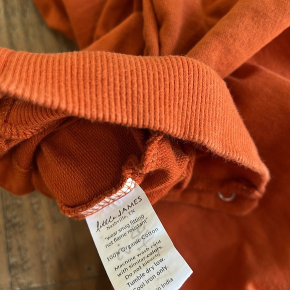 Little James orange cotton romper - Picture 6 of 7